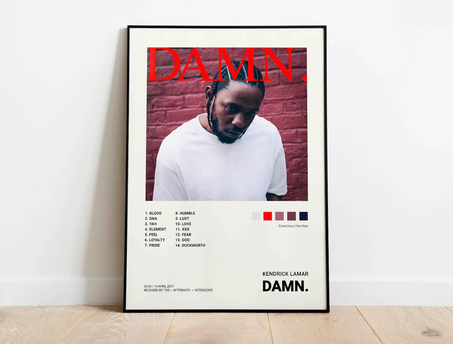 Kendrick Lamar - DAMN Album Cover Poster | Architeg Prints